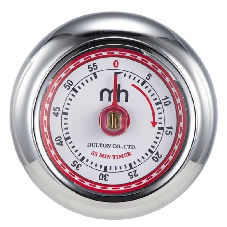 Dulton timer Ø7 cm silver barleycorn