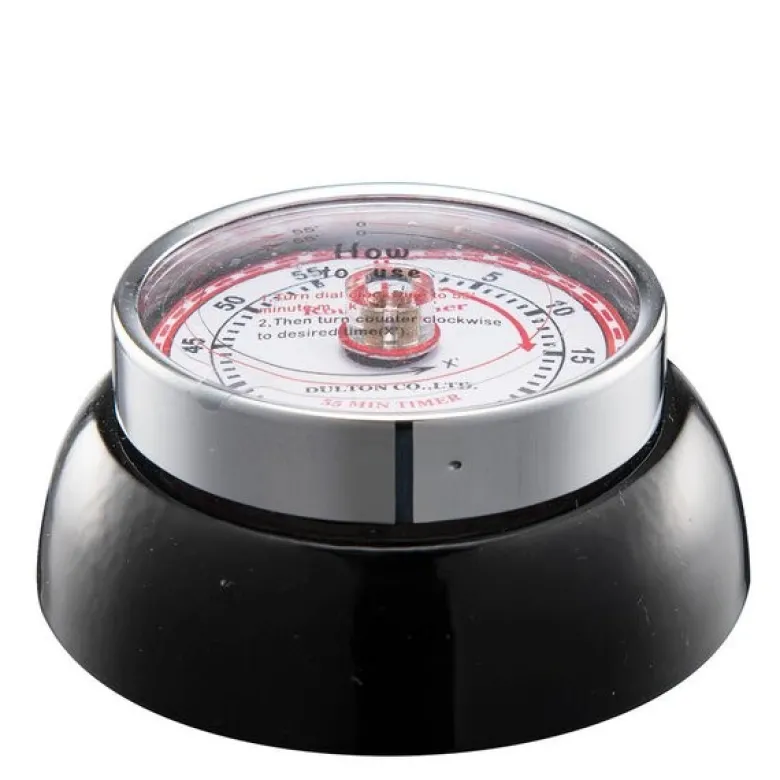 Dulton timer Ø7 cm svart