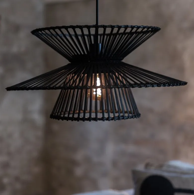 Duplici taklampe 57 cm svart