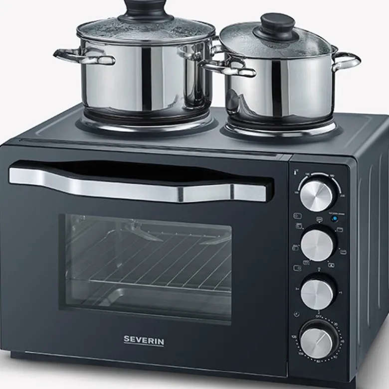 Elektrisk ovn med 2 plater TO2074 30L 2500W svart