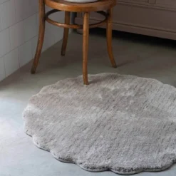 Ellen rund badematte Ø90 cm lin