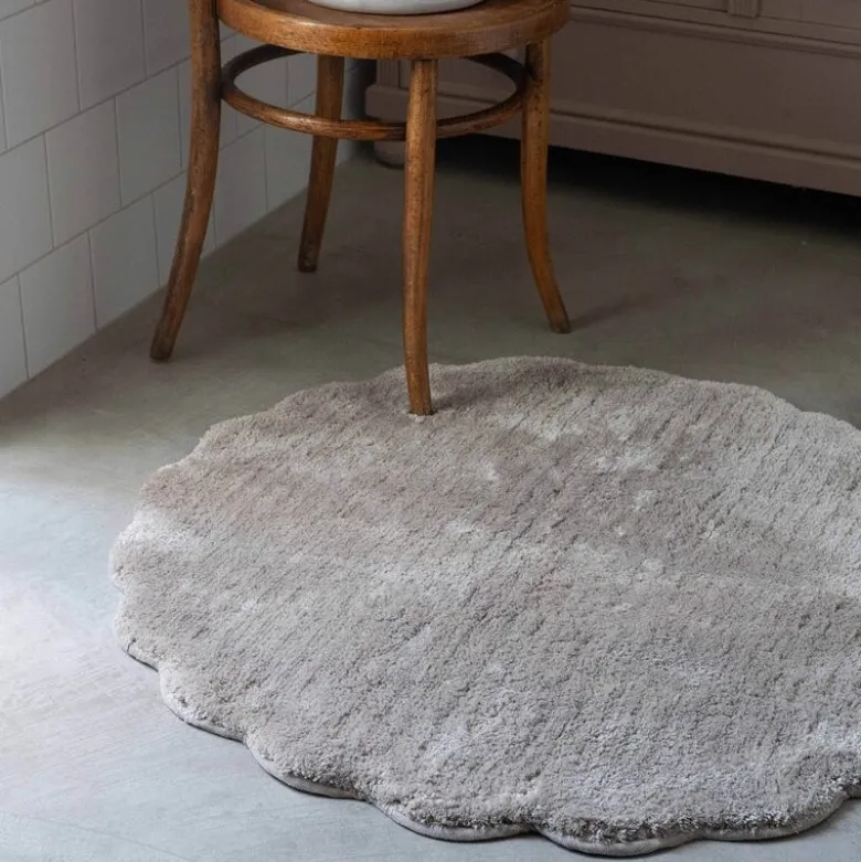 Ellen rund badematte Ø90 cm lin