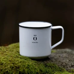 Emalje kopp Utsikt 35 cl hvit