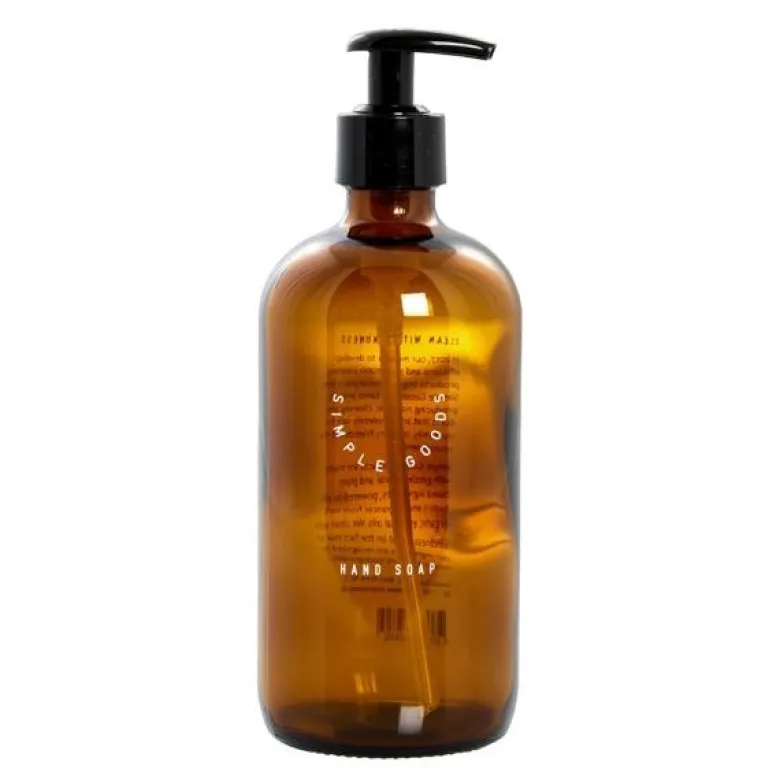 Empty glass bottle tom såpedispenser 500 ml Hand Soap brun