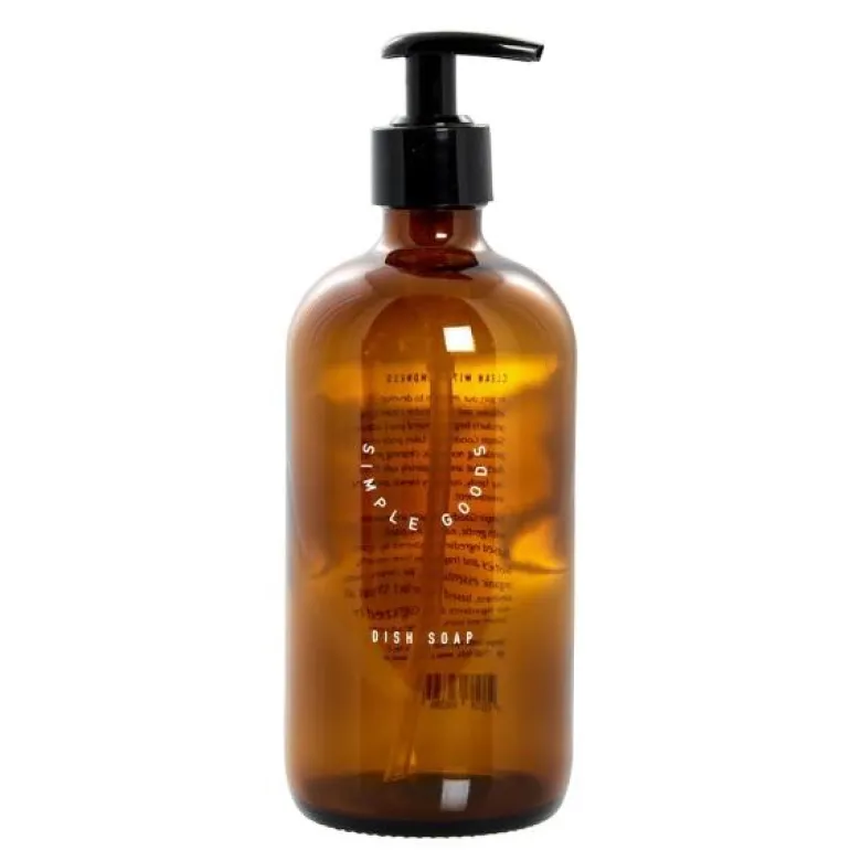 Empty glass bottle tom såpedispenser 500 ml Dish Soap brun