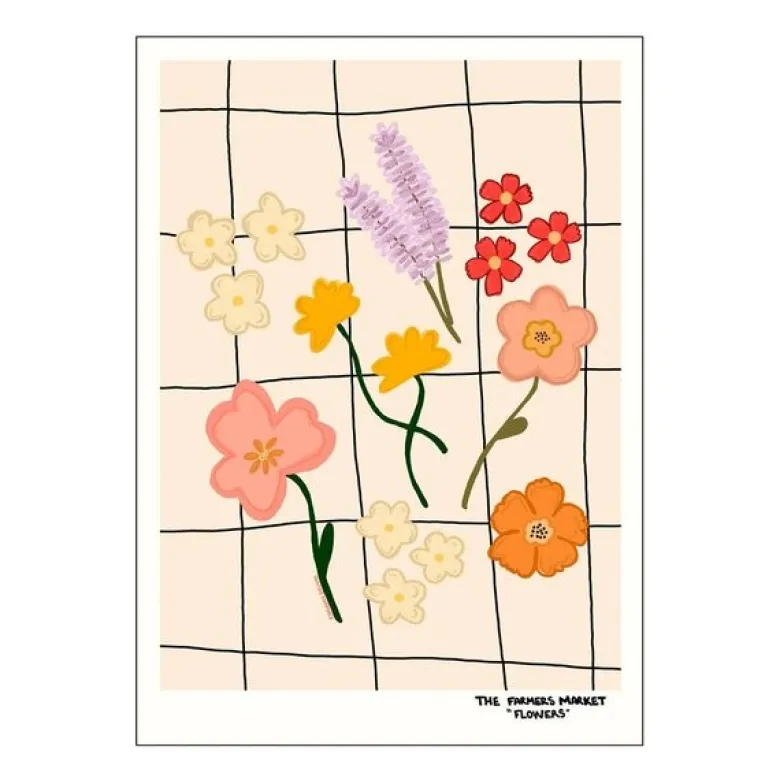 Engberg Studio poster 30x40 cm farmers market flowers