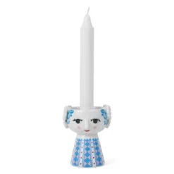 Eva lysestake 9,5 cm blå