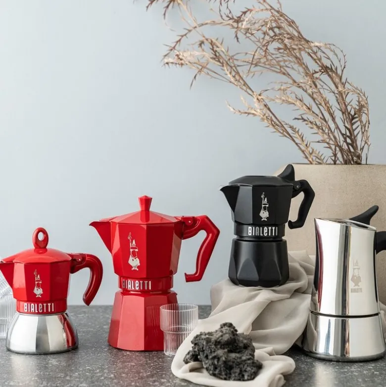 Exclusive espressokanne 3 kopper 13 cl rød