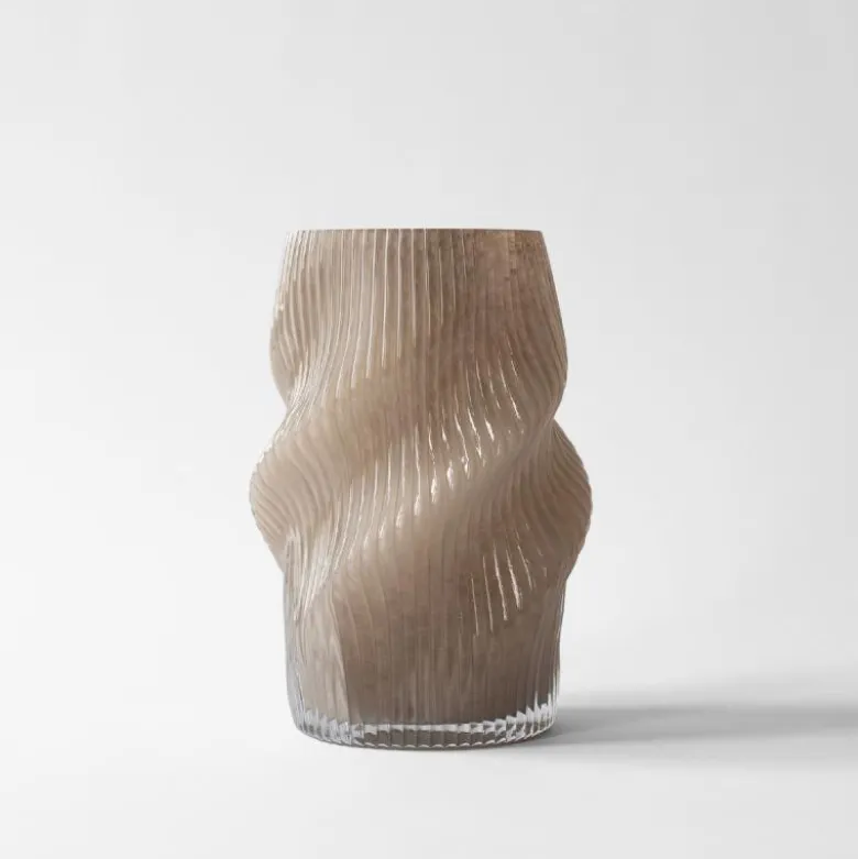 Fano vase 25 cm taupe