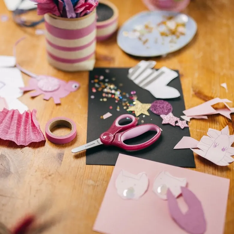 Fiskars Kids saks 6+ år 13 cm glitter lilla