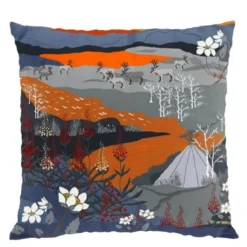 Fjällvandring putetrekk 47x47 cm oransje
