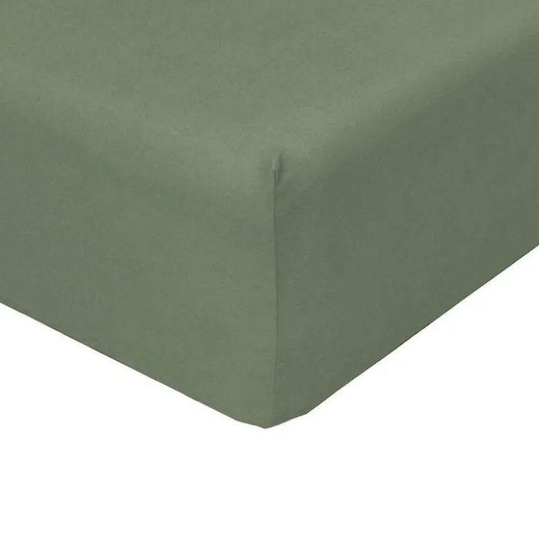 Flanell formsydd laken 90x200x25 cm dempet grønn