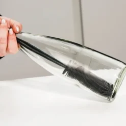 Flaskebørste i silikon 45 cm antrasittgrå