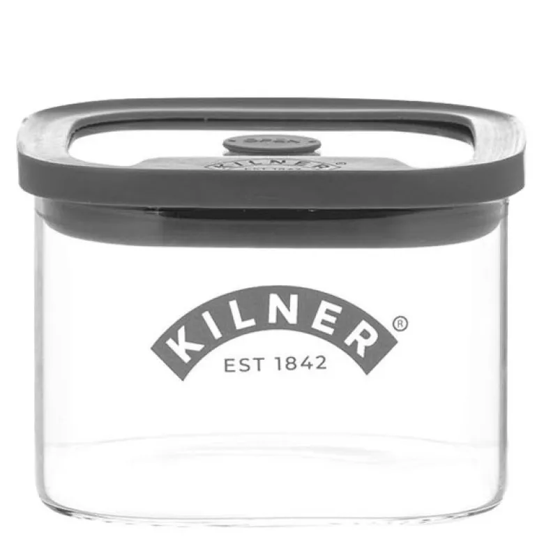 Fresh S oppbevaringskrukke 0,5L glass/grå
