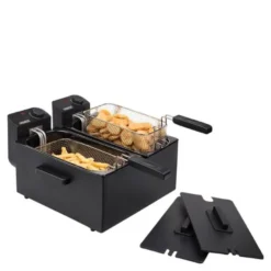 Frityrkoker dobbel 2x3L 1800W svart