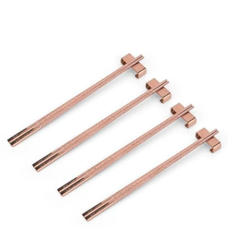 Frost Kito spisepinner 4 par med holder kobber