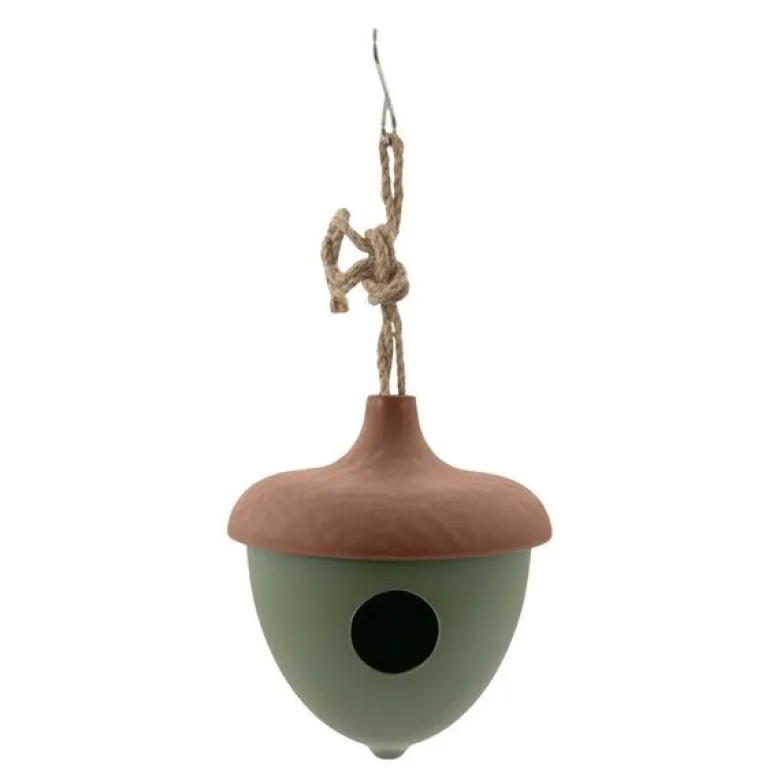 Fuglehus 19 cm grønn
