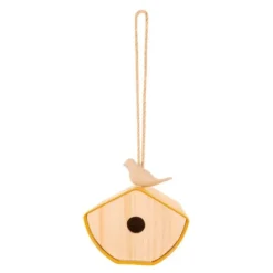 Fuglehus 16 cm gul oker