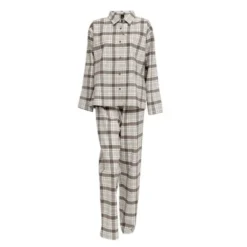 Gabriel flanell pyjamas dame str L sjokoladebrun