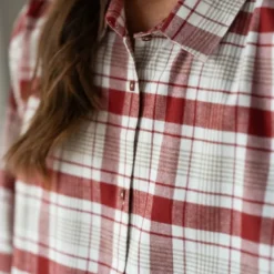 Gabriel flanell pyjamas dame str S rød