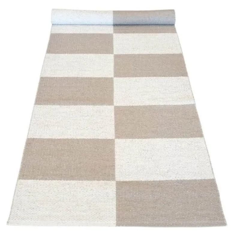 Gangteppe Square 250x70 cm beige/hvit