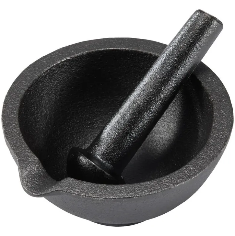 Gilly støpejernsmortel 13 cm svart