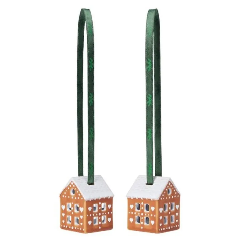 Gingerbread juleoppheng 5x4 cm 2 stk brun