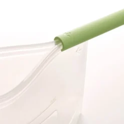 Gjenbrukbar silikonpose 1,5 L grønn