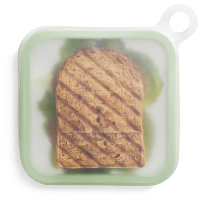 Gjenbrukbart sandwichetui 18 cm grønn/klar