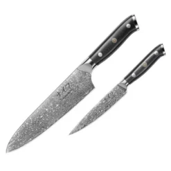 G10 knivsett 2 deler kokkekniv + universalkniv