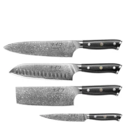 G10 knivsett 4 deler svart