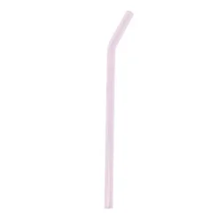 Glasspipe sugerør lys rosa
