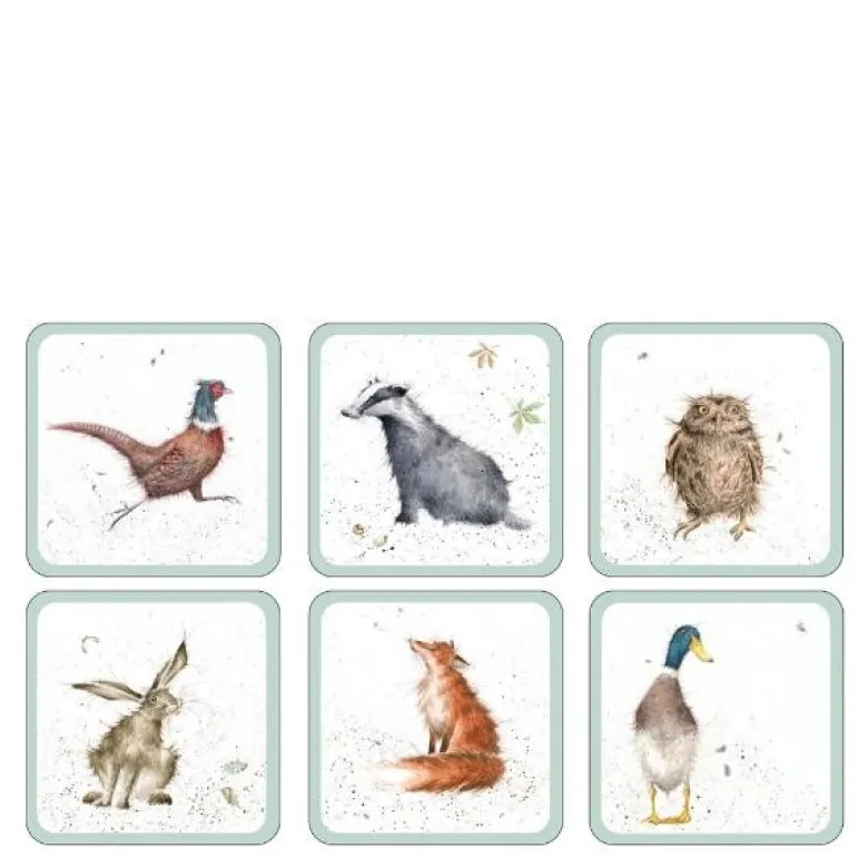 Glassunderlag 10,5x10,5 cm 6 stk