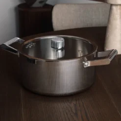 Glima gryte 4L med lokk blankt stål