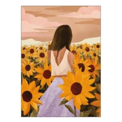 Goed Blauw poster 50x70 cm sunflower evenings