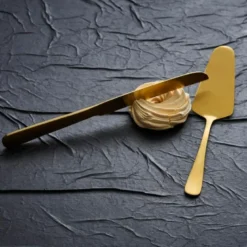 Gold serveringssett 2 deler satin