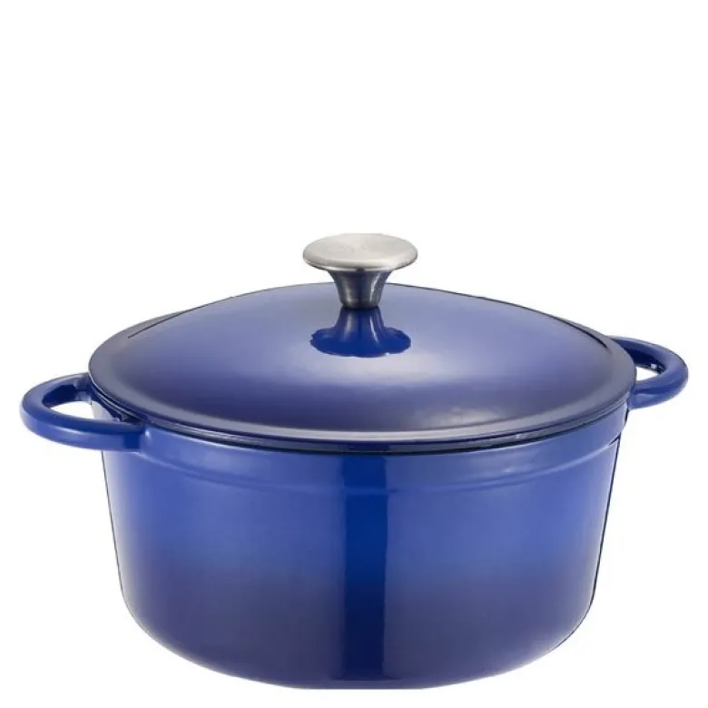 Gretl støpejernsgryte rund 24 cm 4L blå