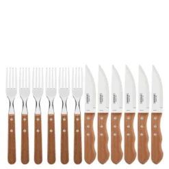 Grillbestikk 12 deler natur/stål