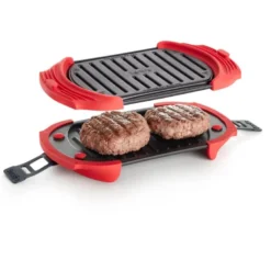 Grill for mikrobølgeovn 26x15 cm rød