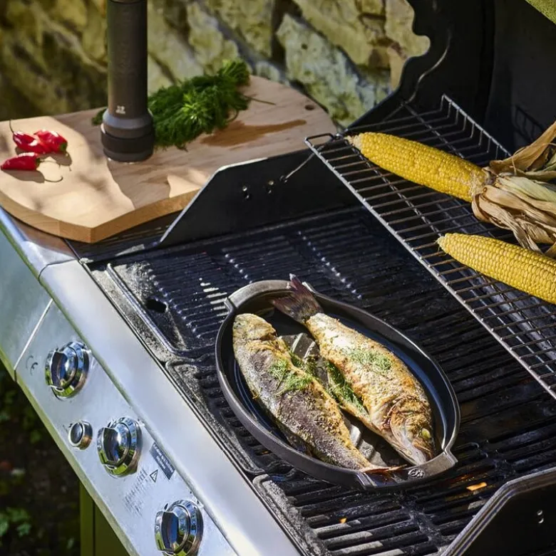 Grill2Table oval grillplate 41 cm svart