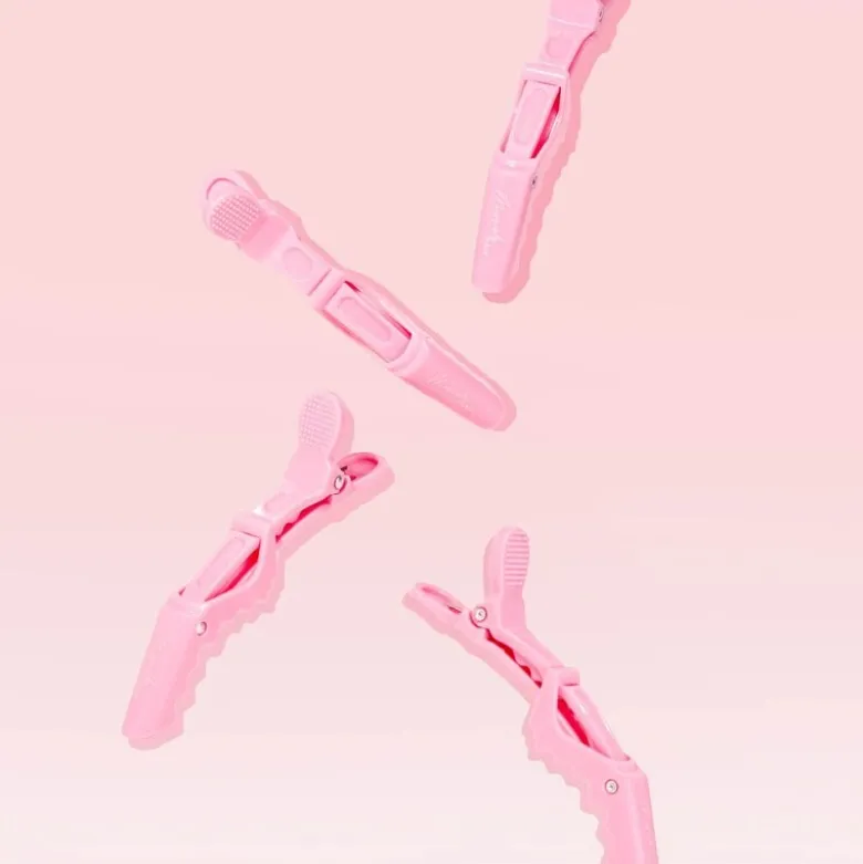 Grip hårklype 4 stk rosa