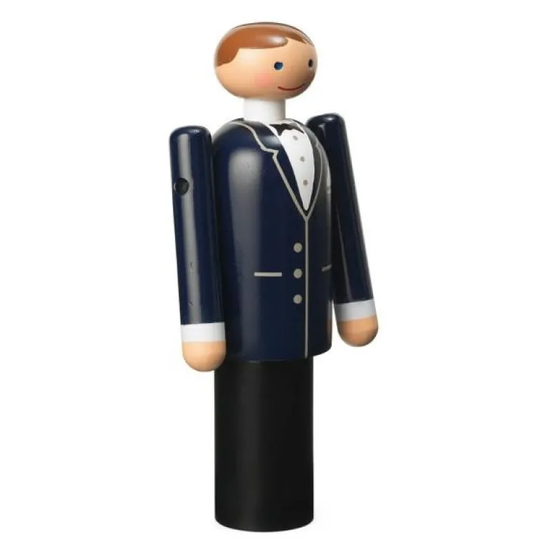 Groom 12 cm blå/sort/hvid