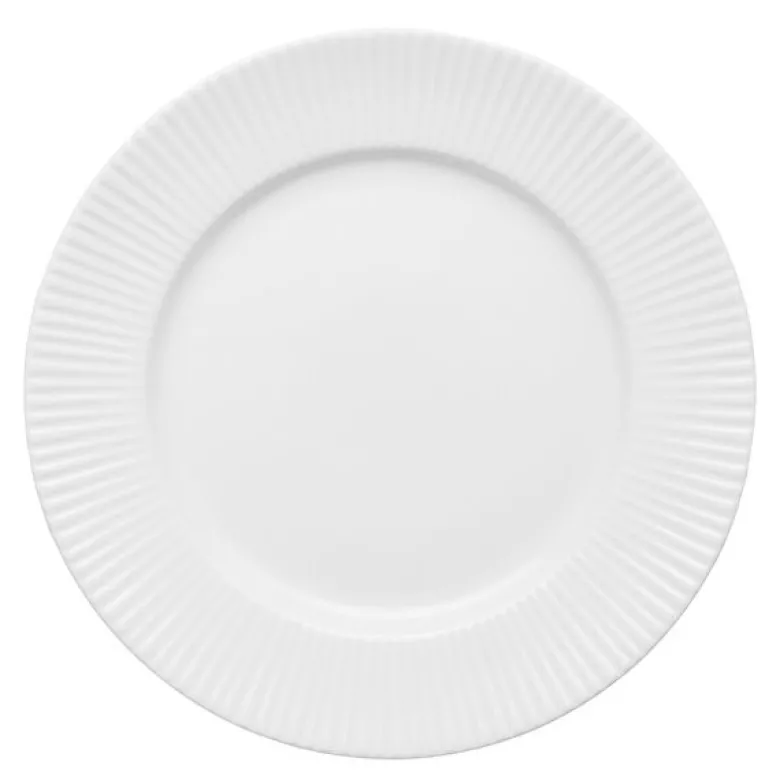 Groovy asjett 19 cm hvitt porselen