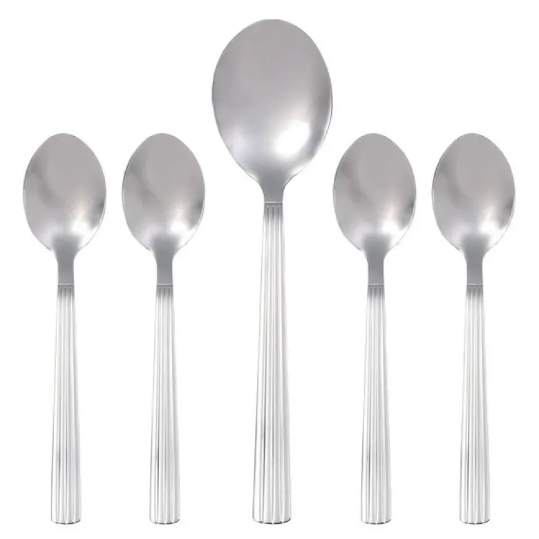 Groovy bestikk dessertsett 5 deler stål