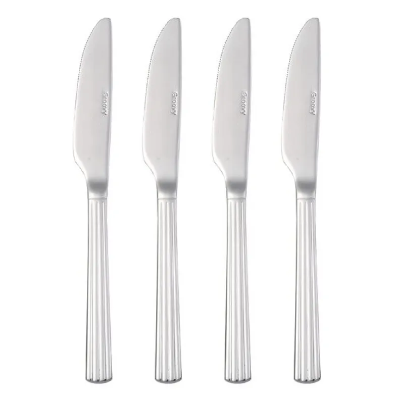 Groovy kniv 4 stk polert