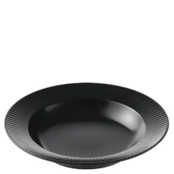 Groovy suppetallerken 23 cm steintøy svart