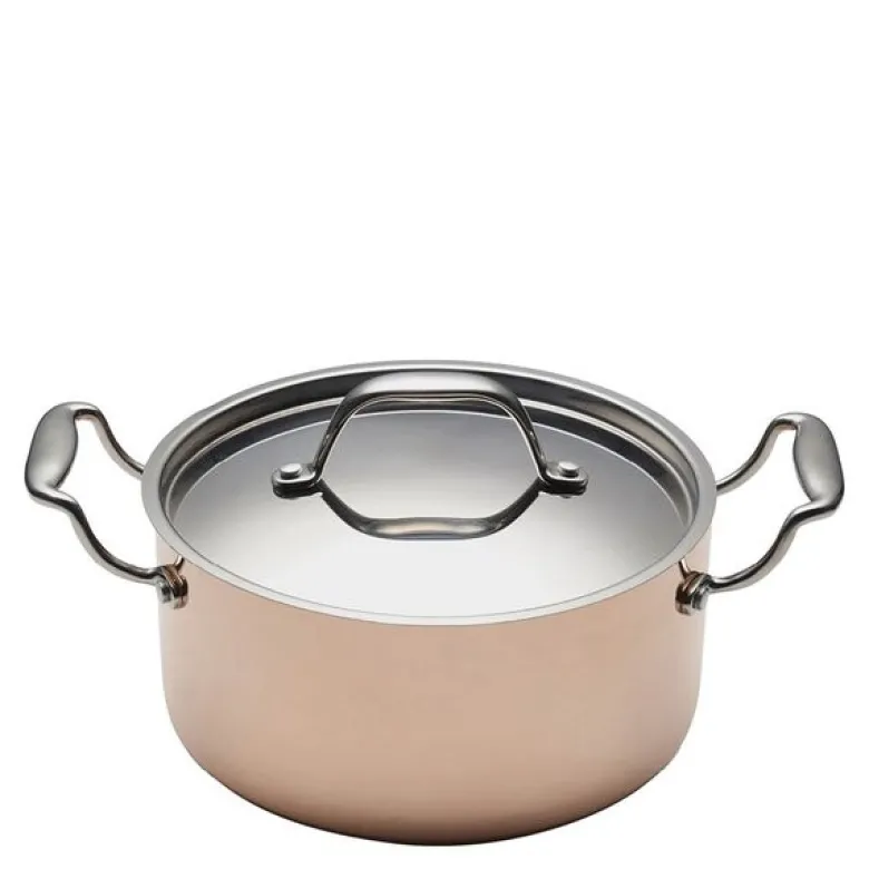 Gryte med lokk 3L kobber