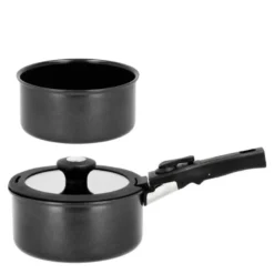 Grytesett avtakbart håndtak 1,1/2,4L aluminium/keramisk