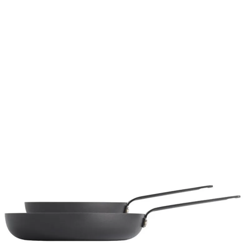 Gusto stekepannesett 2 deler 20+28 cm svart aluminium