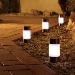 Hagetorcher solcelle 6x39 cm 2 stk hvit